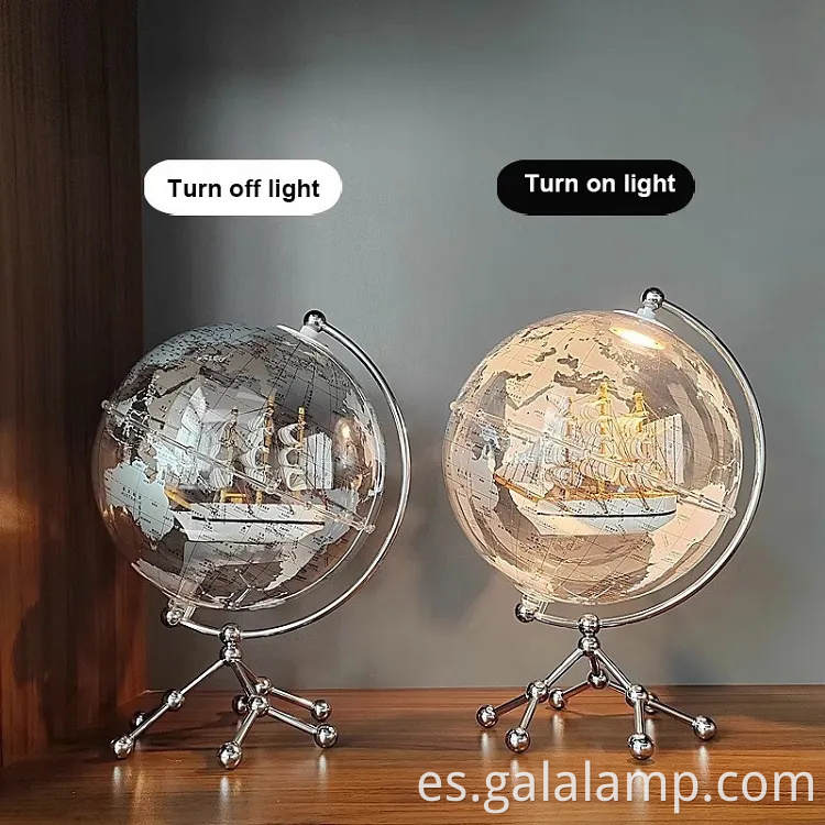 Lámpara mundial de 8 pulgadas de 8 pulgadas para el hogar y la oficina Dé Cor